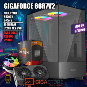 Desktop Gaming RYZEN 7 5700X RX 6600 16GB RAM 512GB SSD W11